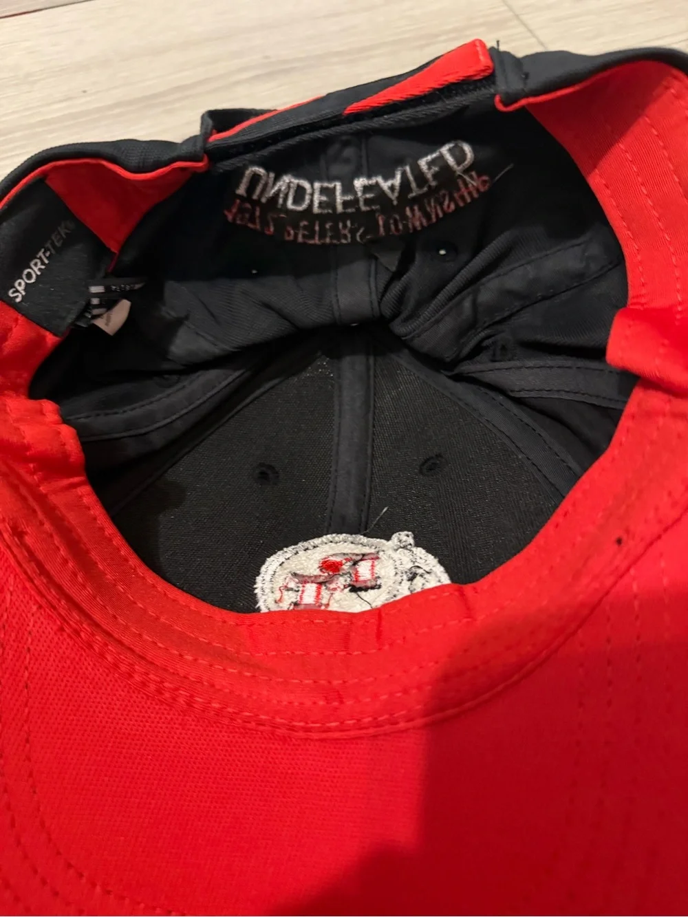 Kids Black and Red PT Embroidered Baseball Cap